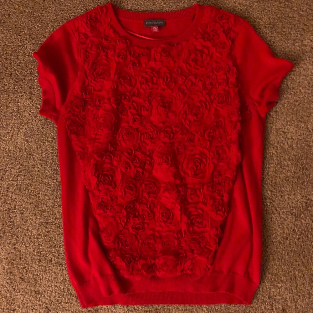 Flower Power Red Sweater